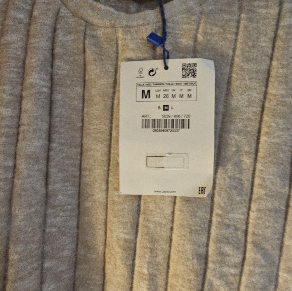 ZARA Ribbed KNIT TOP - Picture 2 of 2